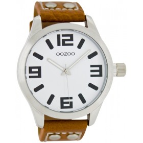 OOZOO Timepieces 45mm Brown Leather Strap C1051